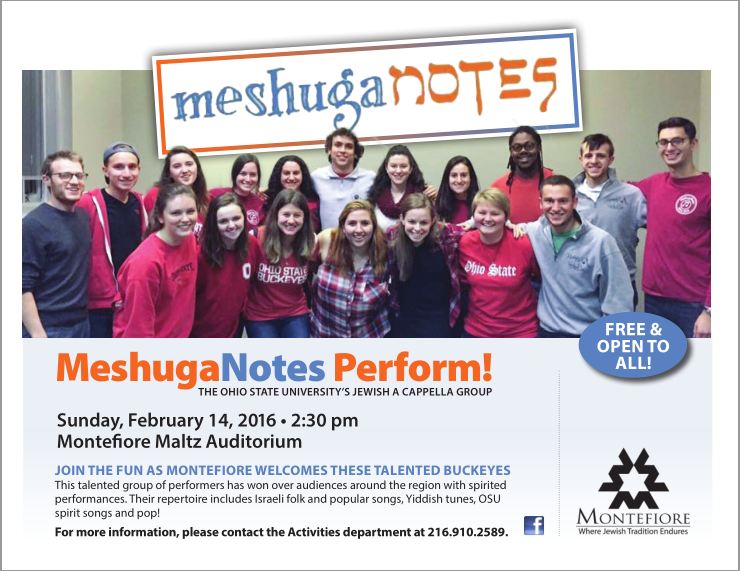 Meshuganotes performance flyer - February 2016
